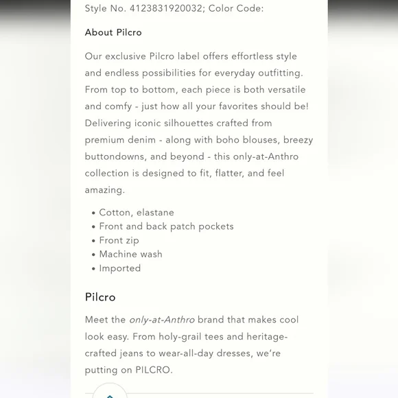 New Anthropologie Pilcro The Wanderer  Low Rise Pants Sz 25 Khaki/Sand - Picture 6 of 16